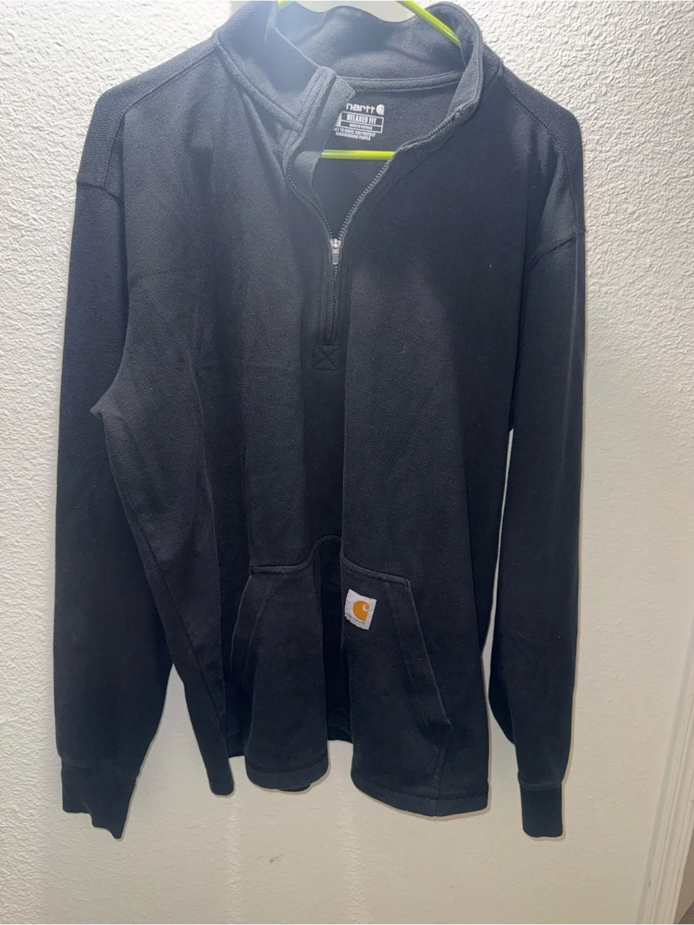Carhartt Men's Black Quarter-Zip Sweater